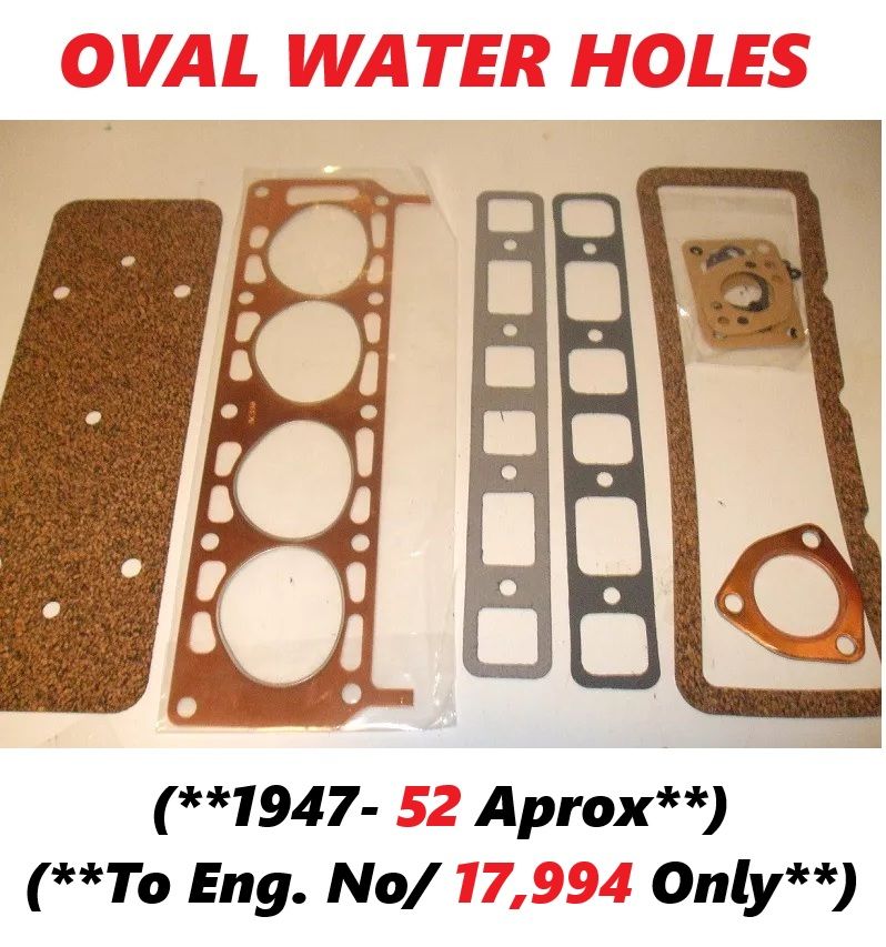 HEAD GASKET SET (MG YA & YB {Early}) (Oval Water Holes) (**1947- 52 Aprox**) (**To Eng. No/ 17,994 Only**) 